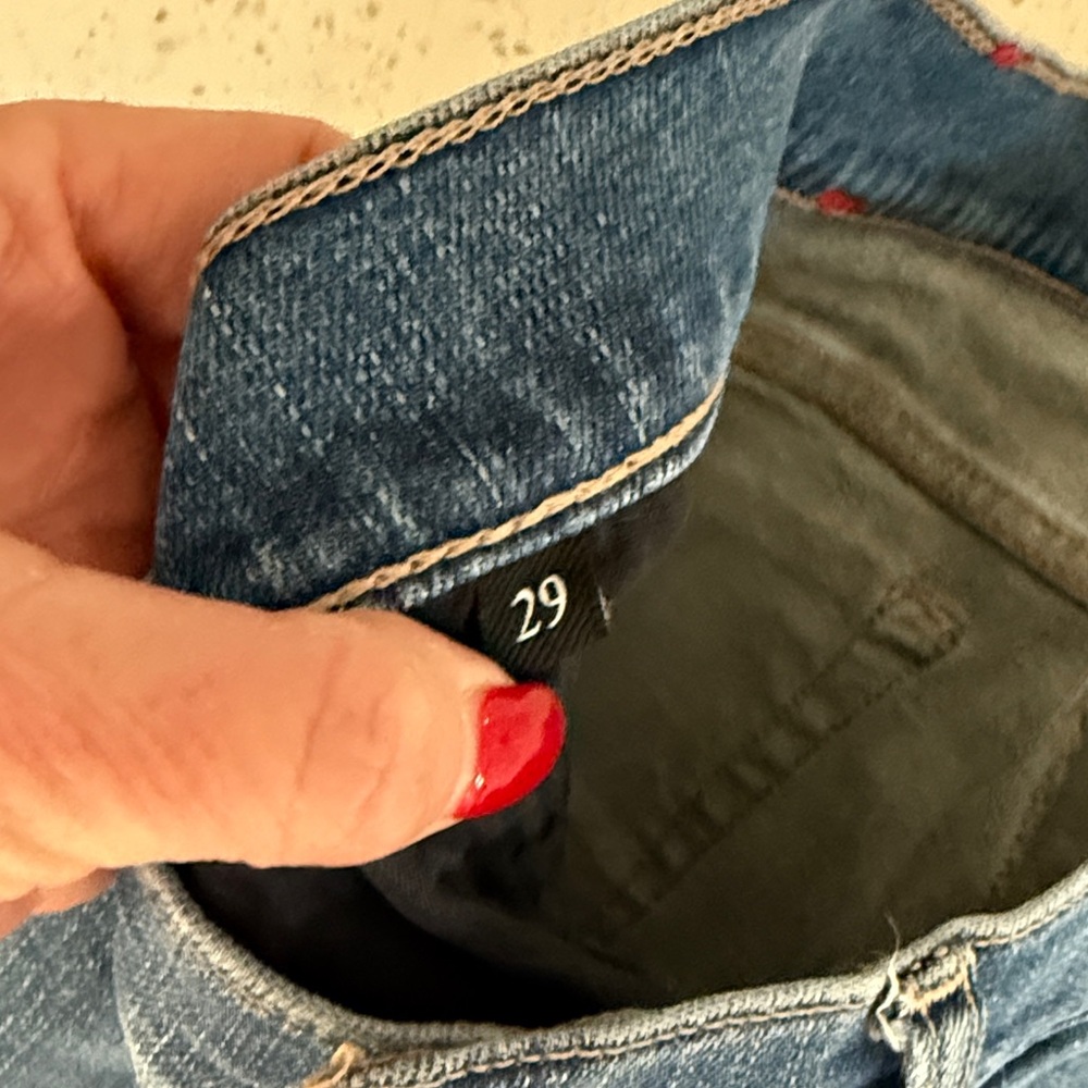 7 For All Mankind Blue Boot Cut Jeans - Picture 3 of 4
